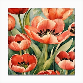 Red Tulips 2 Canvas Print
