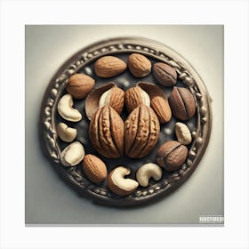 Nuts On A Plate Canvas Print