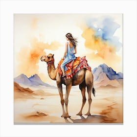 Camel Rider Canvas Print