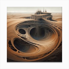 Dune Sand Desert Building 5 Canvas Print