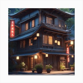 Asian House Canvas Print