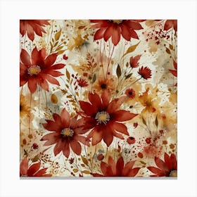 Red Daisies Canvas Print