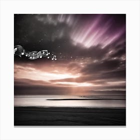 Music Notes In The Sky 6 Canvas Print