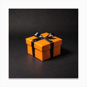 Orange Gift Box 1 Canvas Print