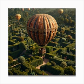 Default A Fantastical Scene Of A Hot Air Balloon Soaring Above 0 1 Canvas Print