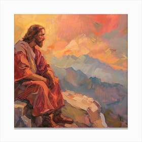 Jesus At Sunset Canvas Print