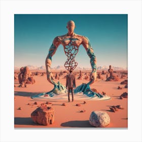Man Standing In The Desert 46 Canvas Print
