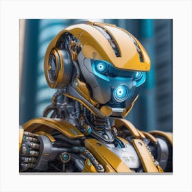 Robot In The City 29 Canvas Print