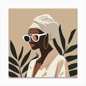 African Woman In Sunglasses 2 Canvas Print