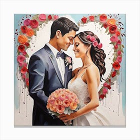 Bride And Groom Canvas Print