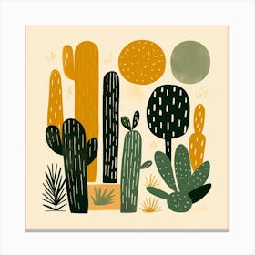 Cactus Illustration Art 90 Canvas Print