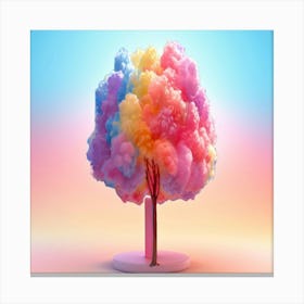 A colourful tree with a lovely background Canvas Print
