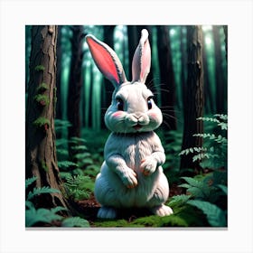 Rabbit In The Forest 20 Canvas Print