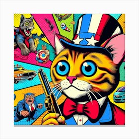 Cat In The Hat Canvas Print