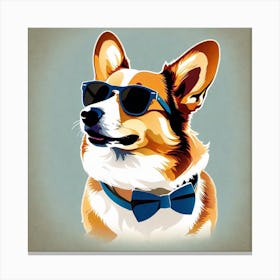 Corgi In Sunglasses 7 Canvas Print