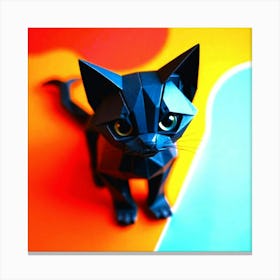 Origami Cat 1 Canvas Print