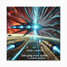 A Futuristic Scene Showing A Powerful Space Weapon Canvas Print