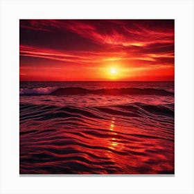 Sunset Over The Ocean 44 Canvas Print