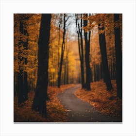 Autumn Road Canvas Print