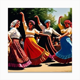 Spanish gypsy woman Dancers Canvas Print