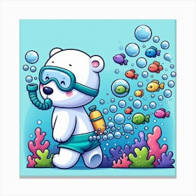 Polar Bear Underwater 1 Canvas Print