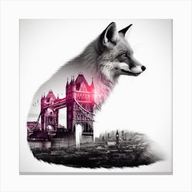 Fox silhouette 7 Canvas Print