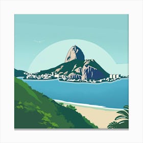 A Sugarloaf Mountain In Rio De Janeiro Minimal I 1719996239 3 Canvas Print