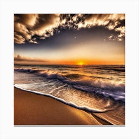 Sunset On The Beach 796 Canvas Print