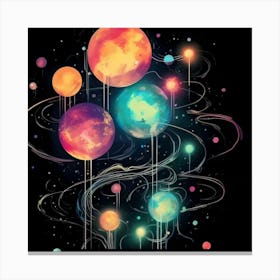 Planets In Space 1 Canvas Print