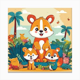 Playful Kids Animal Tshirt Design (7) 2024 05 02t202100 Canvas Print