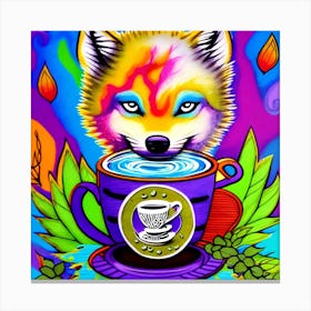 Fox In A Cup Canvas Print