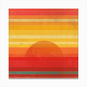 Retro Inspired Sunset Background 1 Canvas Print