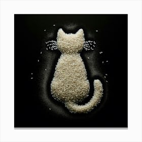 Cat Made Of Rice Canvas Print