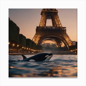 Orca In Paris Canvas Print