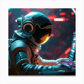 Astronaut In Space 1 Canvas Print