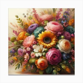 Bouquet Of Flowers 4 Canvas Print