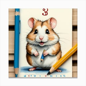 Hamster Calendar 2 Canvas Print