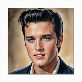 Elvis Presley Rock'n'Roll Star Canvas Print