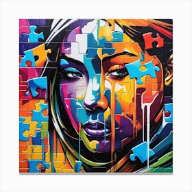 Puzzled Woman Canvas Print