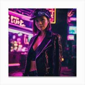 Neon Girl Canvas Print