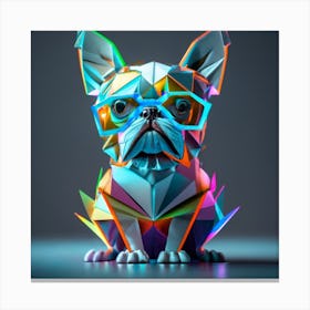 Polygonal Dog Canvas Print