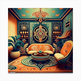 Psychedelic Living Room Canvas Print