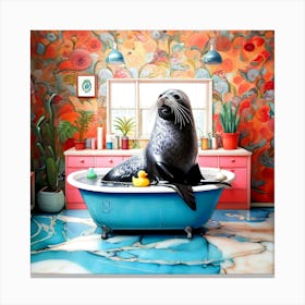 Seal’s Serene Spa Canvas Print