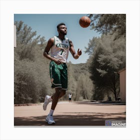 Jaylen Brown AI Canvas Print