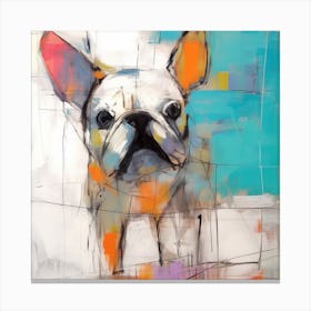 Conceptual Abstract Color Block Dog Portrait 42 Canvas Print
