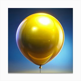 Yellow Hot Air Balloon 1 Canvas Print