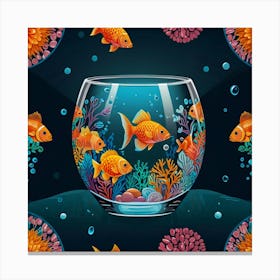 Goldfish In A Bowl 3 Canvas Print