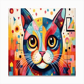 Colorful Cat 1 Canvas Print