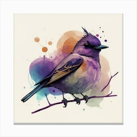 Watercolor Bird Canvas Print