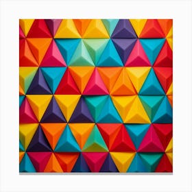 Colorful Triangles Background Canvas Print